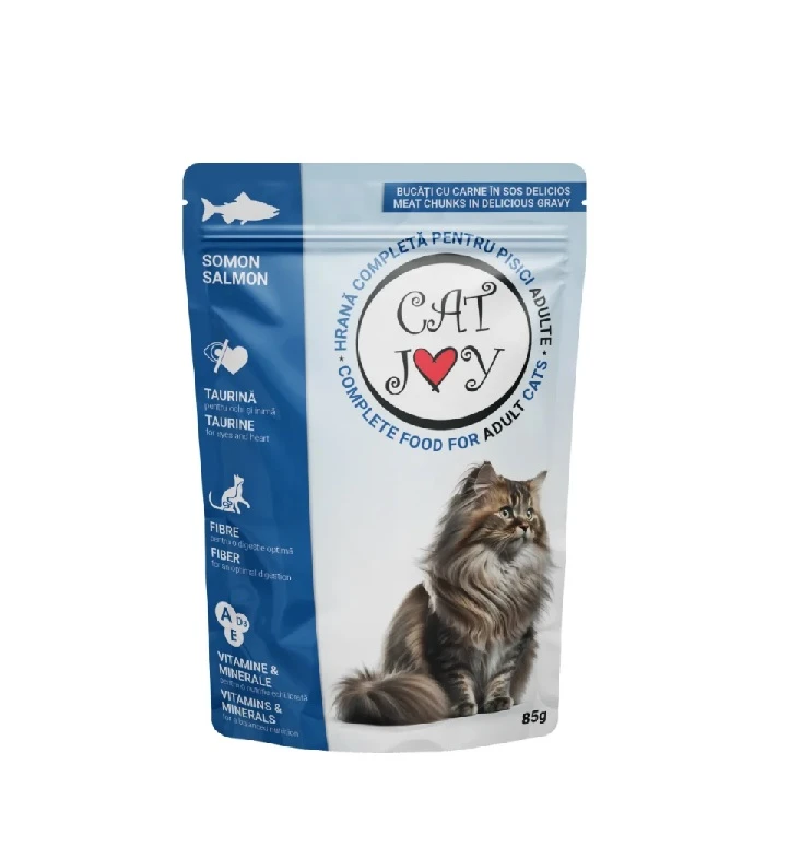Hrana umeda pentru pisici Cat Joy somon 85g